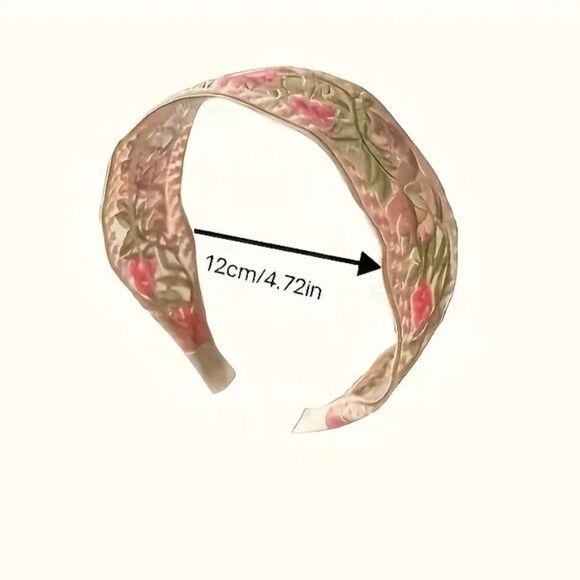 Set of 3 Embroidered Lace Floral Hairbands Headbands - Picture 4 of 4